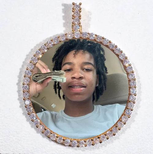 LARGE 3D CIRCLE CUSTOM PICTURE PENDANT sold by The GUU Shop