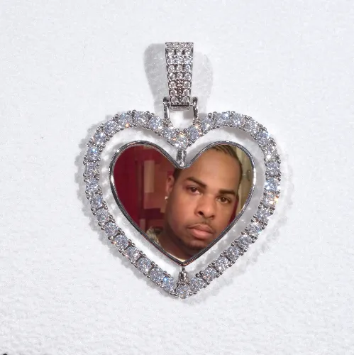 3D Spinning 2-Faced Heart Custom Picture Pendant sold by The GUU Shop