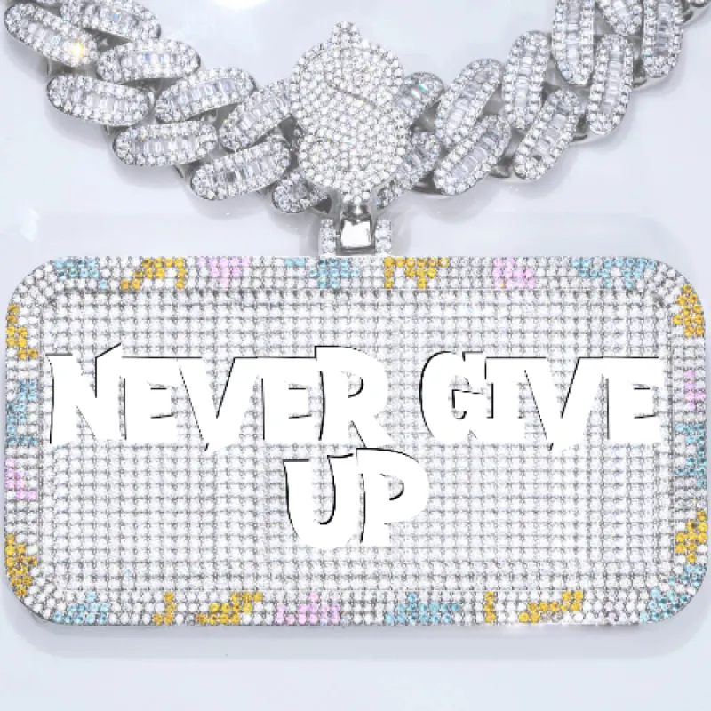 CUSTOM LETTER NECKLACE 3D COLORFUL SQUARE sold by The GUU Shop