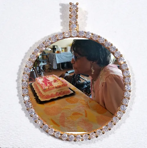 LARGE 3D CIRCLE CUSTOM PICTURE PENDANT sold by The GUU Shop