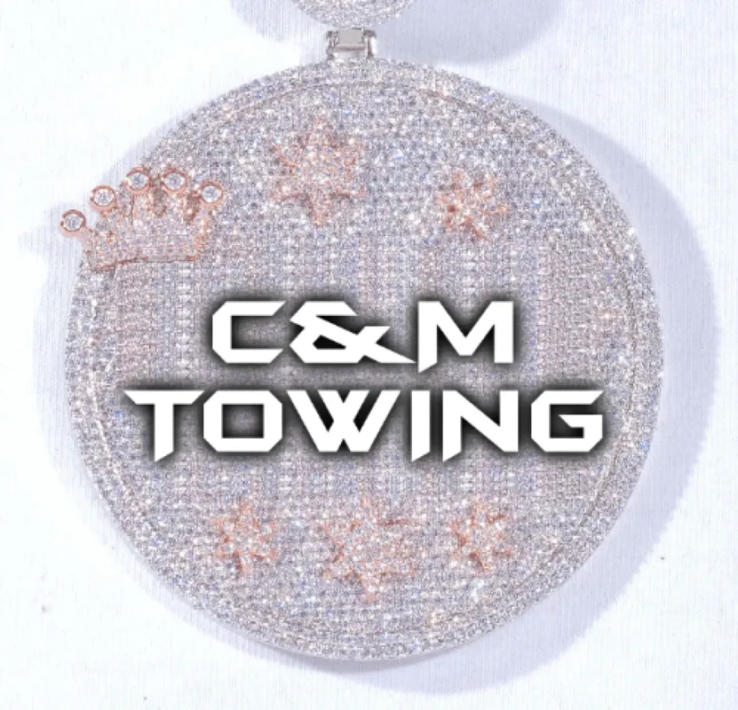 CUSTOM LETTER NECKLACE 3D BIG CROWN DISC sold by The GUU Shop