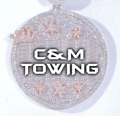 CUSTOM LETTER NECKLACE 3D BIG CROWN DISC sold by The GUU Shop