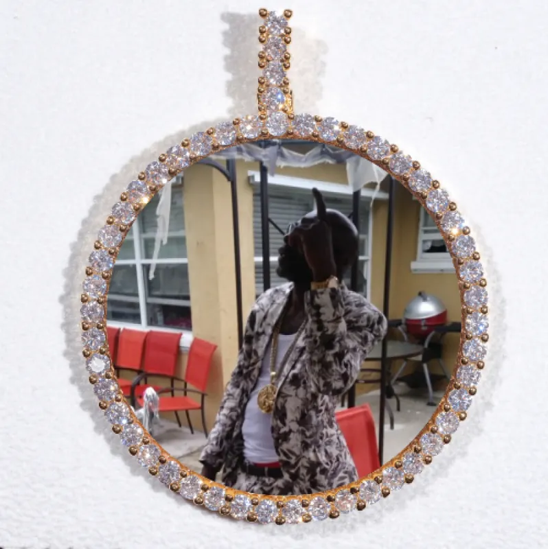 LARGE 3D CIRCLE CUSTOM PICTURE PENDANT sold by The GUU Shop