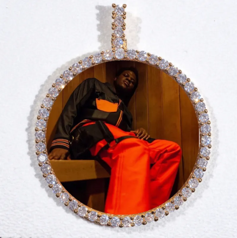 LARGE 3D CIRCLE CUSTOM PICTURE PENDANT sold by The GUU Shop