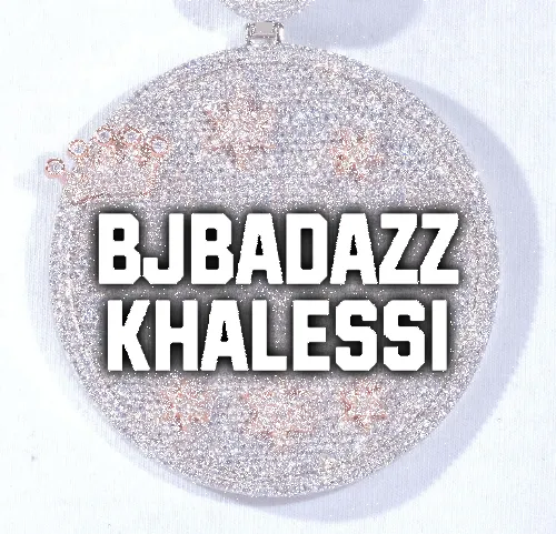 CUSTOM LETTER NECKLACE 3D BIG CROWN DISC sold by The GUU Shop