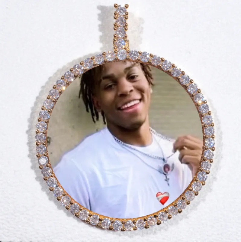 LARGE 3D CIRCLE CUSTOM PICTURE PENDANT sold by The GUU Shop