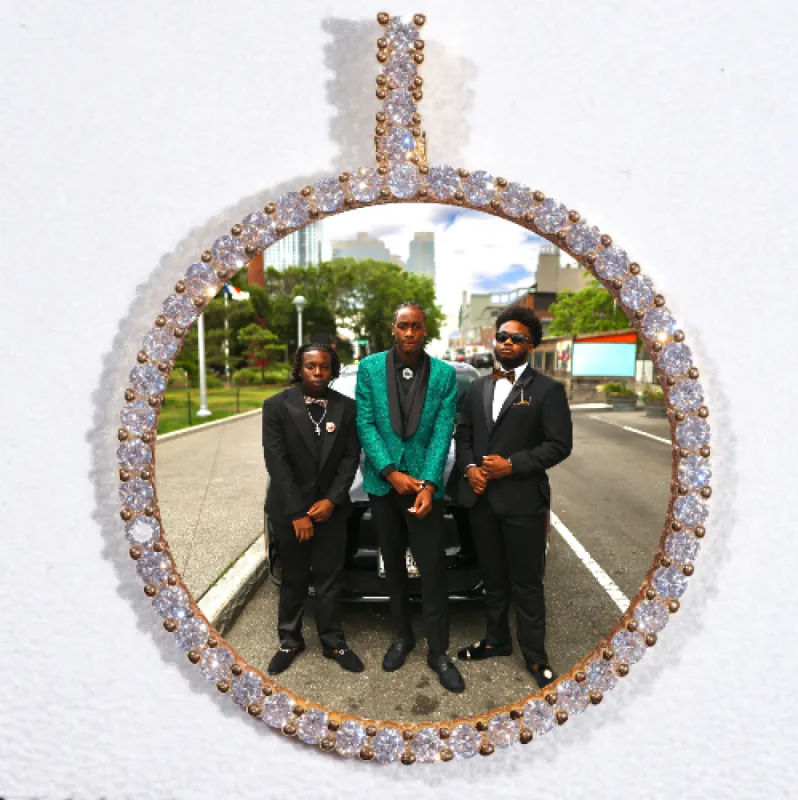 LARGE 3D CIRCLE CUSTOM PICTURE PENDANT sold by The GUU Shop