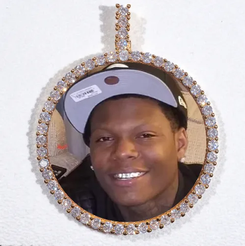 LARGE 3D CIRCLE CUSTOM PICTURE PENDANT sold by The GUU Shop