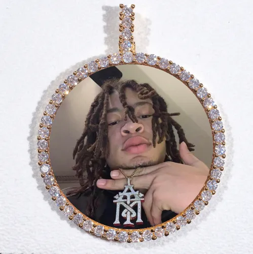 LARGE 3D CIRCLE CUSTOM PICTURE PENDANT sold by The GUU Shop