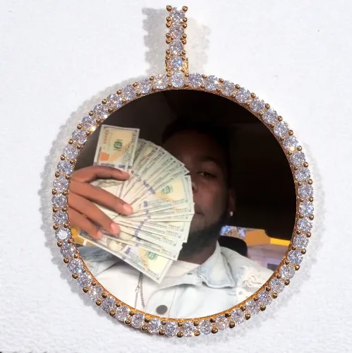 LARGE 3D CIRCLE CUSTOM PICTURE PENDANT sold by The GUU Shop