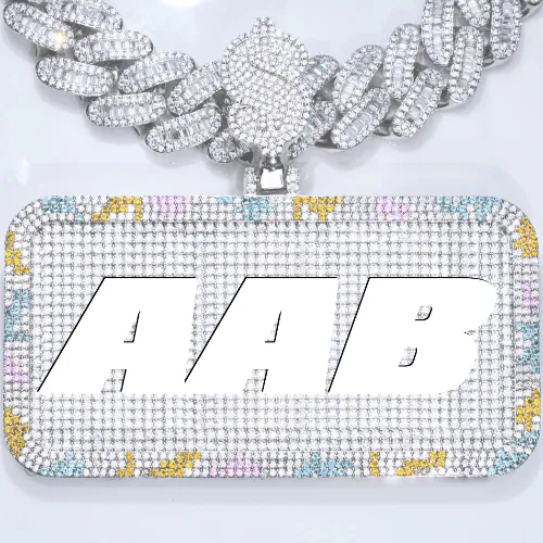 CUSTOM LETTER NECKLACE 3D COLORFUL SQUARE sold by The GUU Shop