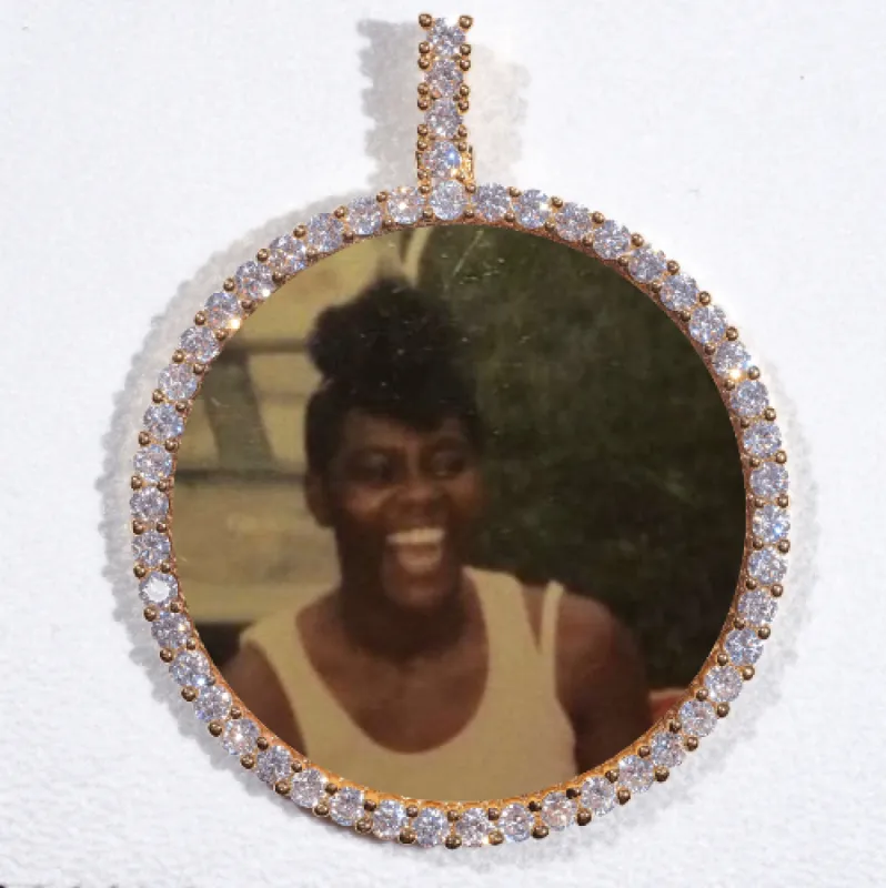 LARGE 3D CIRCLE CUSTOM PICTURE PENDANT sold by The GUU Shop