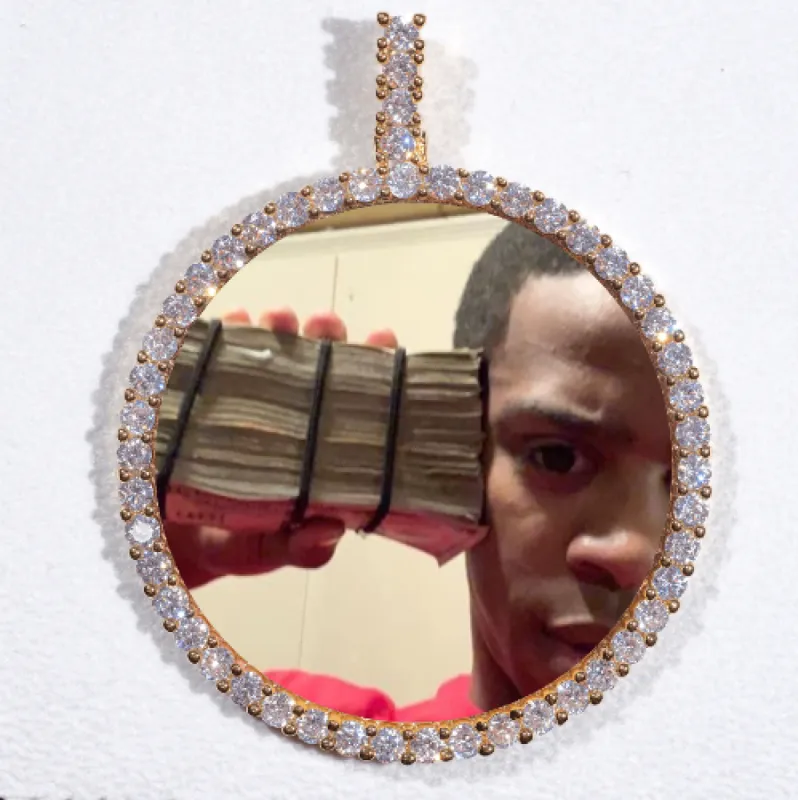 LARGE 3D CIRCLE CUSTOM PICTURE PENDANT sold by The GUU Shop