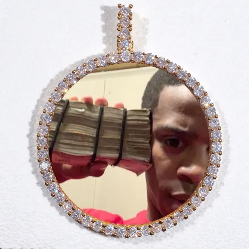 LARGE 3D CIRCLE CUSTOM PICTURE PENDANT sold by The GUU Shop