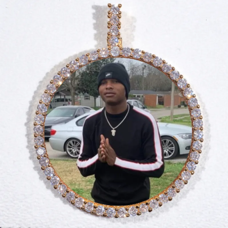 LARGE 3D CIRCLE CUSTOM PICTURE PENDANT sold by The GUU Shop