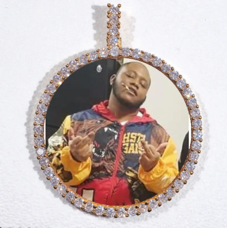 LARGE 3D CIRCLE CUSTOM PICTURE PENDANT sold by The GUU Shop