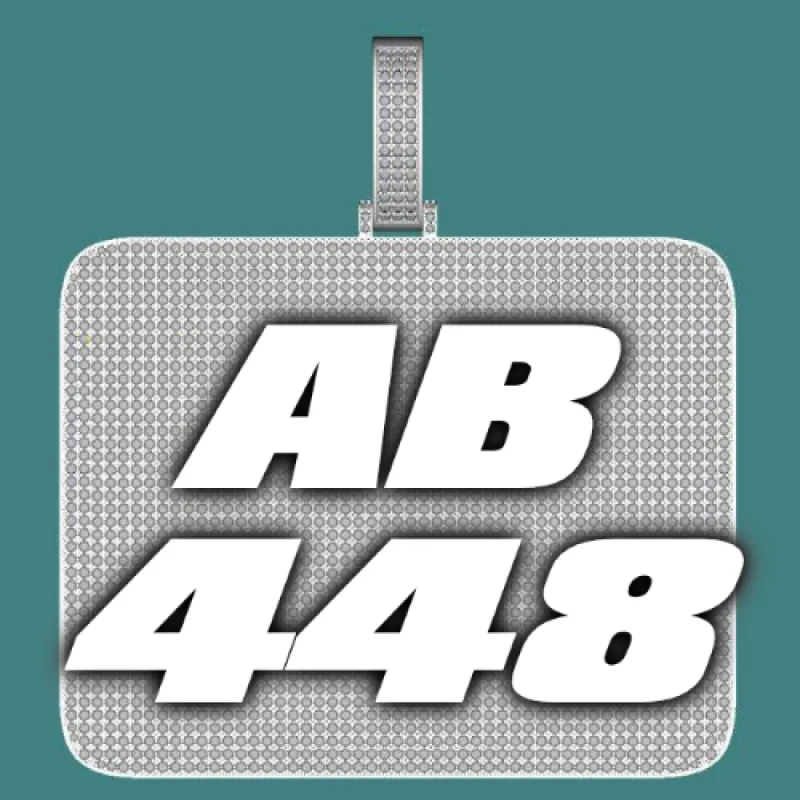 CUSTOM LETTER NECKLACE 3D BIG SQUARE sold by The GUU Shop