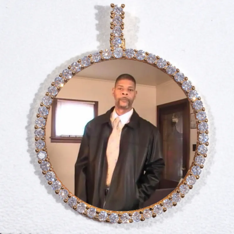 LARGE 3D CIRCLE CUSTOM PICTURE PENDANT sold by The GUU Shop