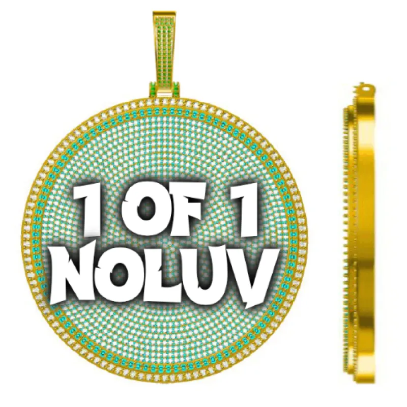 CUSTOM LETTER NECKLACE 3D BIG DISC made by The GUU Shop