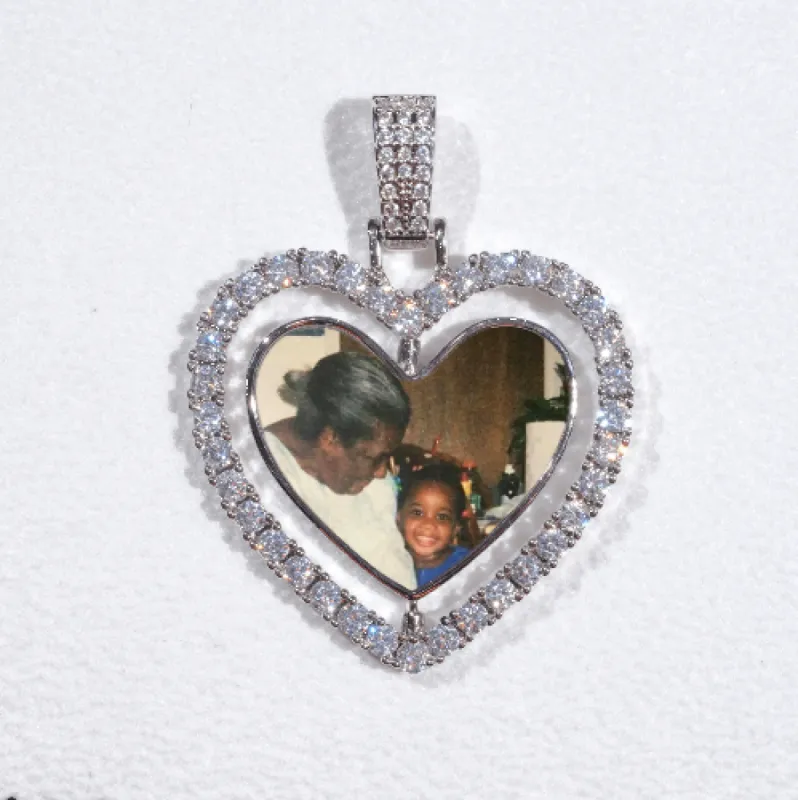 3D Spinning 2-Faced Heart Custom Picture Pendant sold by The GUU Shop