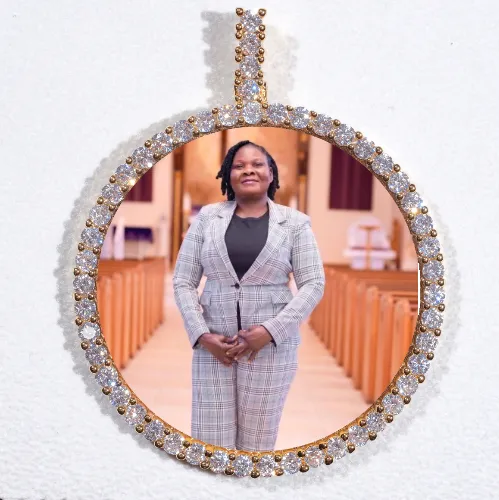 LARGE 3D CIRCLE CUSTOM PICTURE PENDANT sold by The GUU Shop