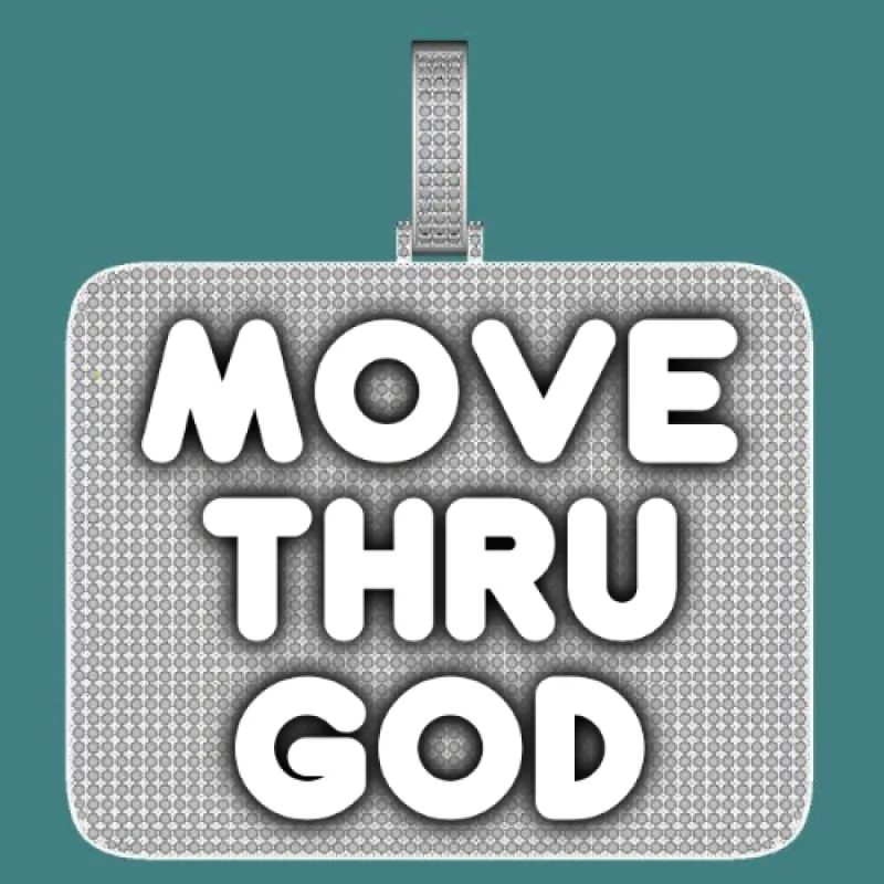 CUSTOM LETTER NECKLACE 3D BIG SQUARE sold by The GUU Shop