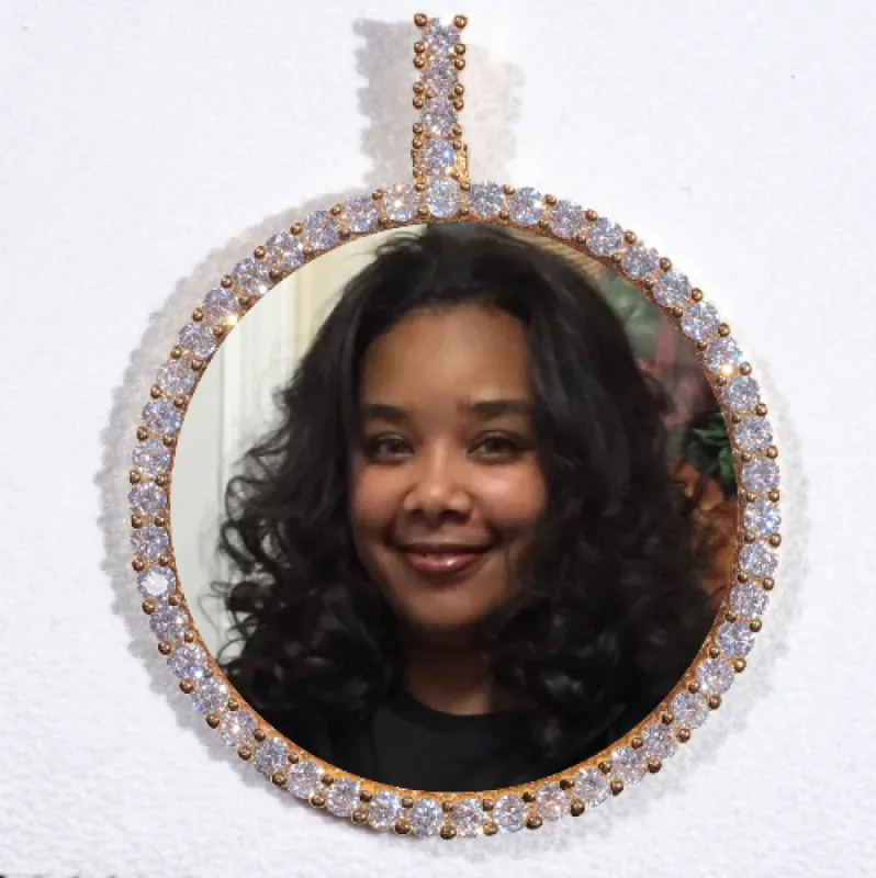 LARGE 3D CIRCLE CUSTOM PICTURE PENDANT sold by The GUU Shop