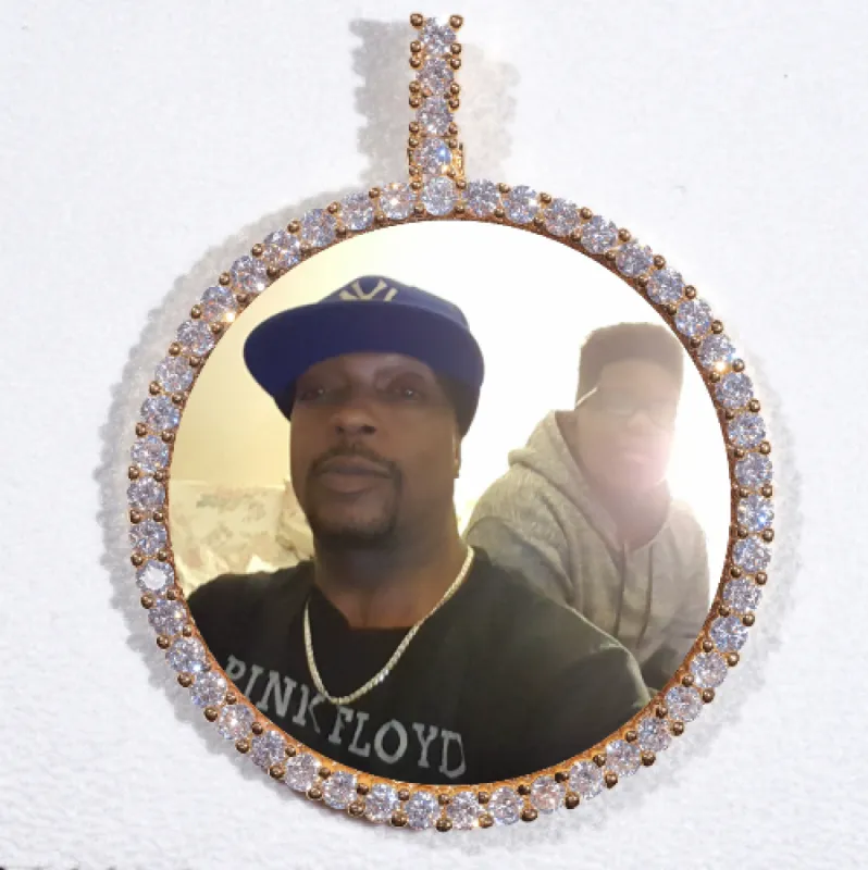 LARGE 3D CIRCLE CUSTOM PICTURE PENDANT sold by The GUU Shop