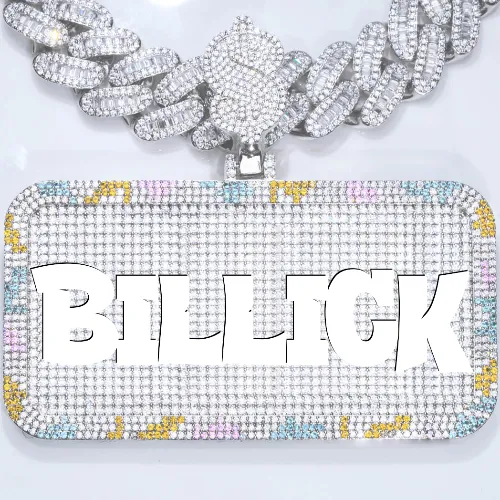 CUSTOM LETTER NECKLACE 3D COLORFUL SQUARE sold by The GUU Shop