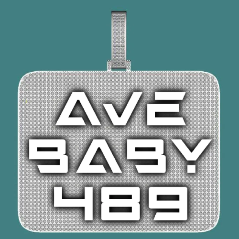 CUSTOM LETTER NECKLACE 3D BIG SQUARE sold by The GUU Shop