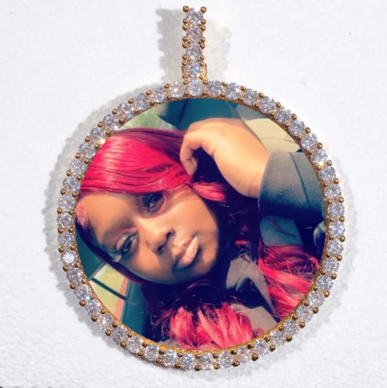 LARGE 3D CIRCLE CUSTOM PICTURE PENDANT sold by The GUU Shop