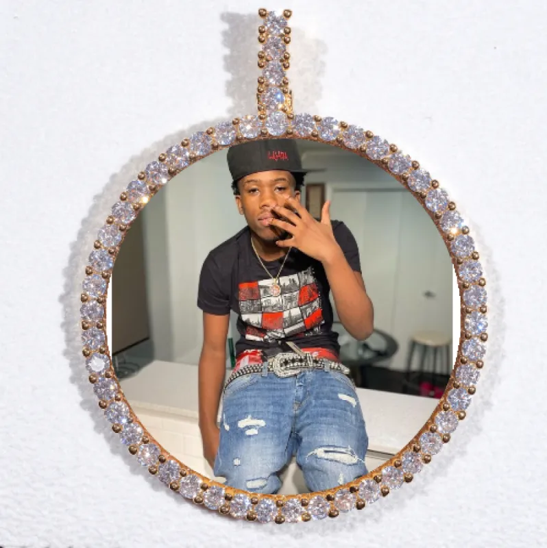 LARGE 3D CIRCLE CUSTOM PICTURE PENDANT sold by The GUU Shop