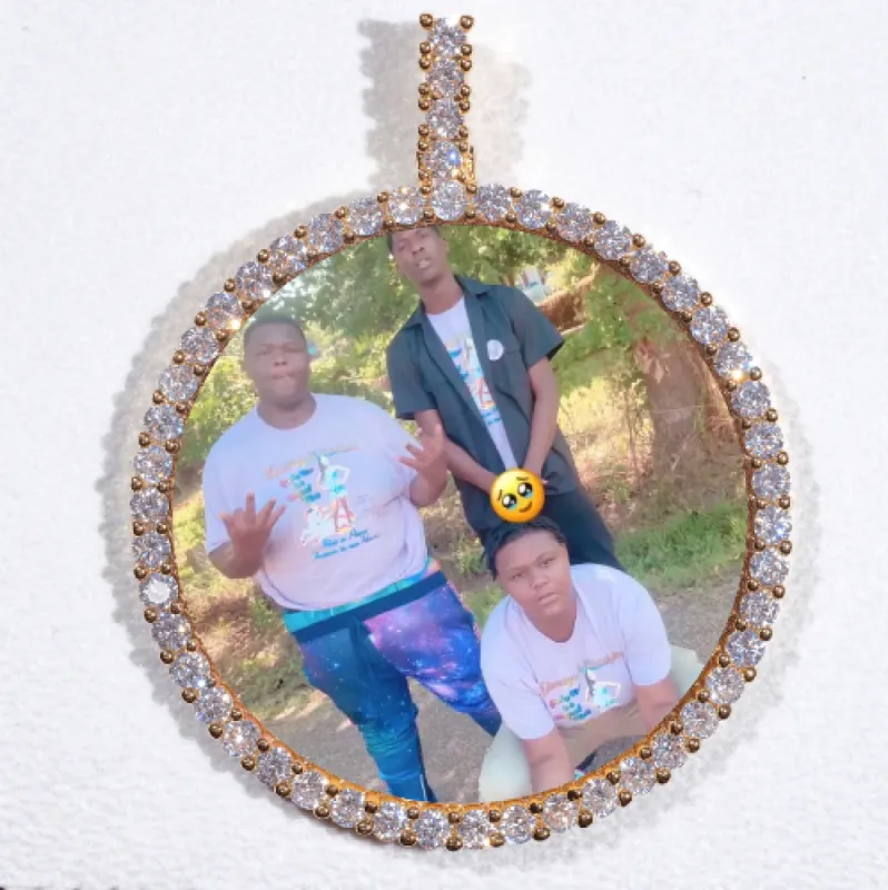 LARGE 3D CIRCLE CUSTOM PICTURE PENDANT sold by The GUU Shop