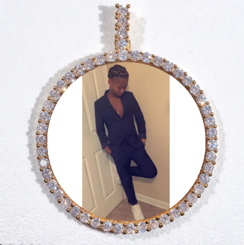 LARGE 3D CIRCLE CUSTOM PICTURE PENDANT sold by The GUU Shop