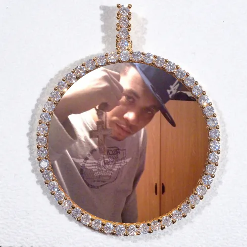 LARGE 3D CIRCLE CUSTOM PICTURE PENDANT sold by The GUU Shop