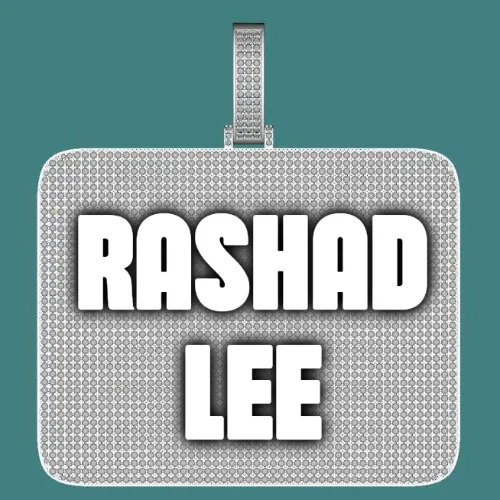 CUSTOM LETTER NECKLACE 3D BIG SQUARE sold by The GUU Shop