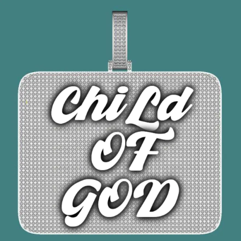 CUSTOM LETTER NECKLACE 3D BIG SQUARE sold by The GUU Shop