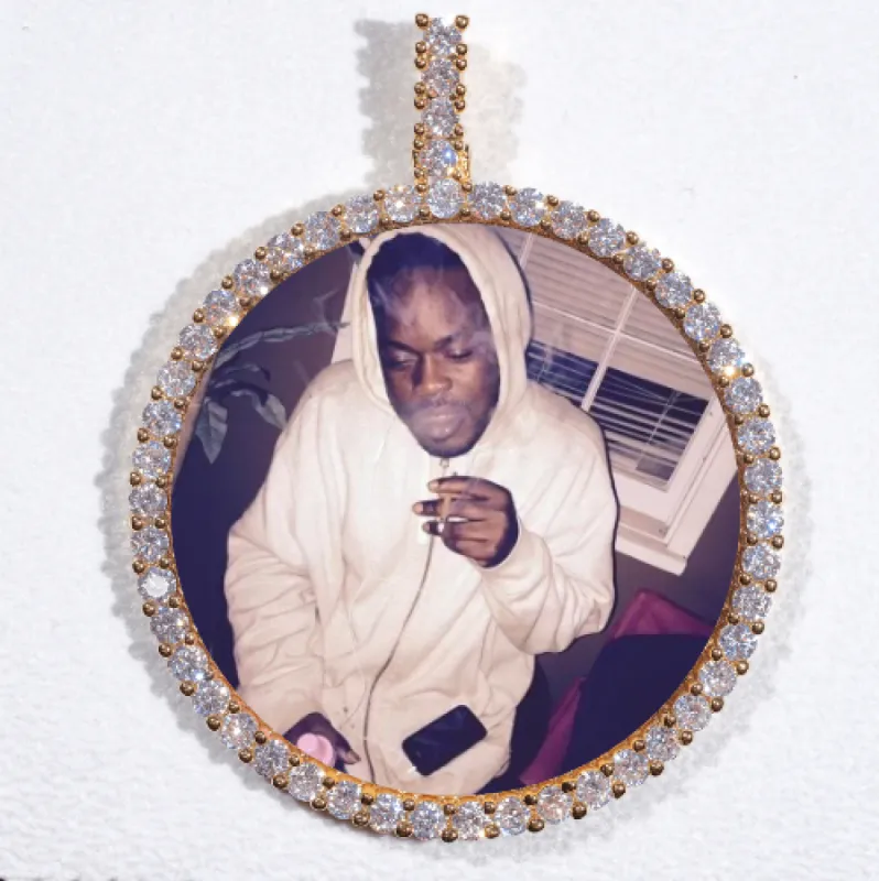 LARGE 3D CIRCLE CUSTOM PICTURE PENDANT sold by The GUU Shop