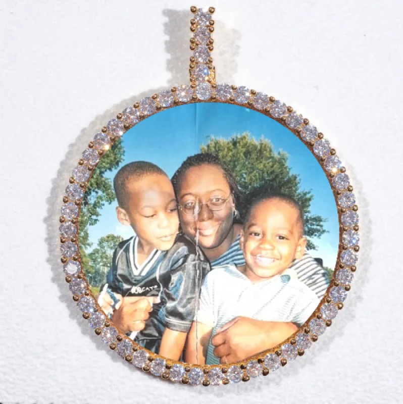 LARGE 3D CIRCLE CUSTOM PICTURE PENDANT sold by The GUU Shop