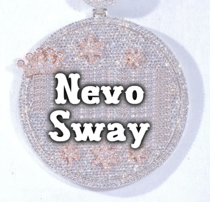 CUSTOM LETTER NECKLACE 3D BIG CROWN DISC sold by The GUU Shop