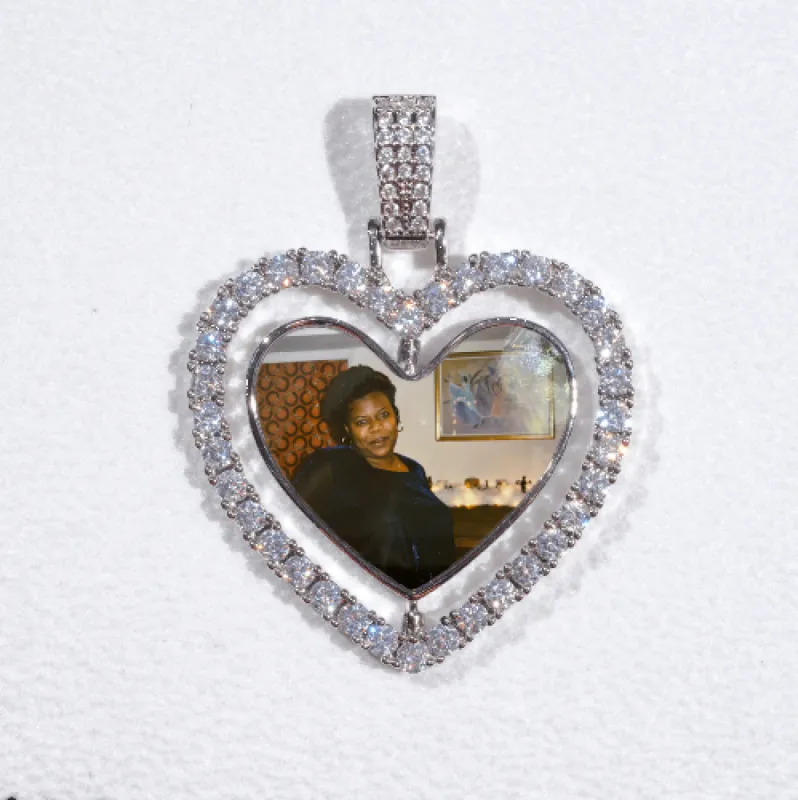 3D Spinning 2-Faced Heart Custom Picture Pendant sold by The GUU Shop