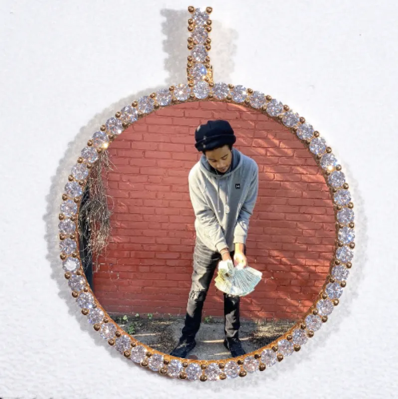 LARGE 3D CIRCLE CUSTOM PICTURE PENDANT sold by The GUU Shop