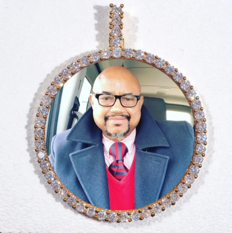 LARGE 3D CIRCLE CUSTOM PICTURE PENDANT sold by The GUU Shop