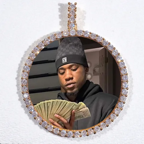 LARGE 3D CIRCLE CUSTOM PICTURE PENDANT sold by The GUU Shop