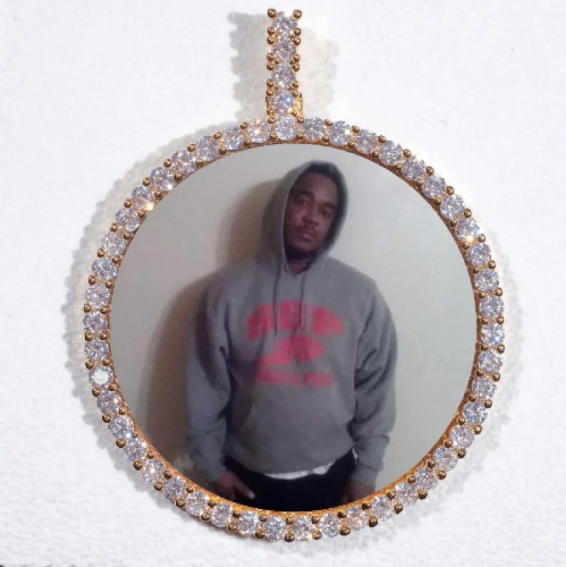LARGE 3D CIRCLE CUSTOM PICTURE PENDANT sold by The GUU Shop