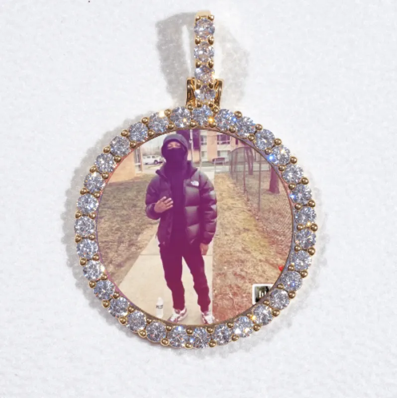 3D CIRCLE CUSTOM PICTURE PENDANT SMALL SIZE made by The GUU Shop