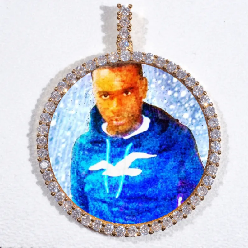 LARGE 3D CIRCLE CUSTOM PICTURE PENDANT sold by The GUU Shop