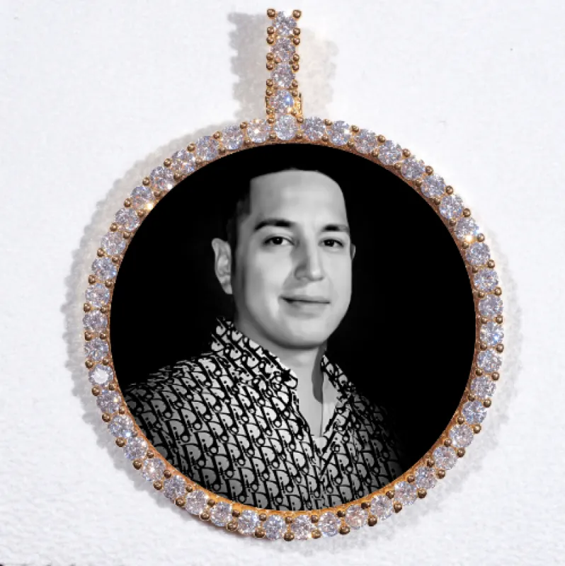 LARGE 3D CIRCLE CUSTOM PICTURE PENDANT sold by The GUU Shop