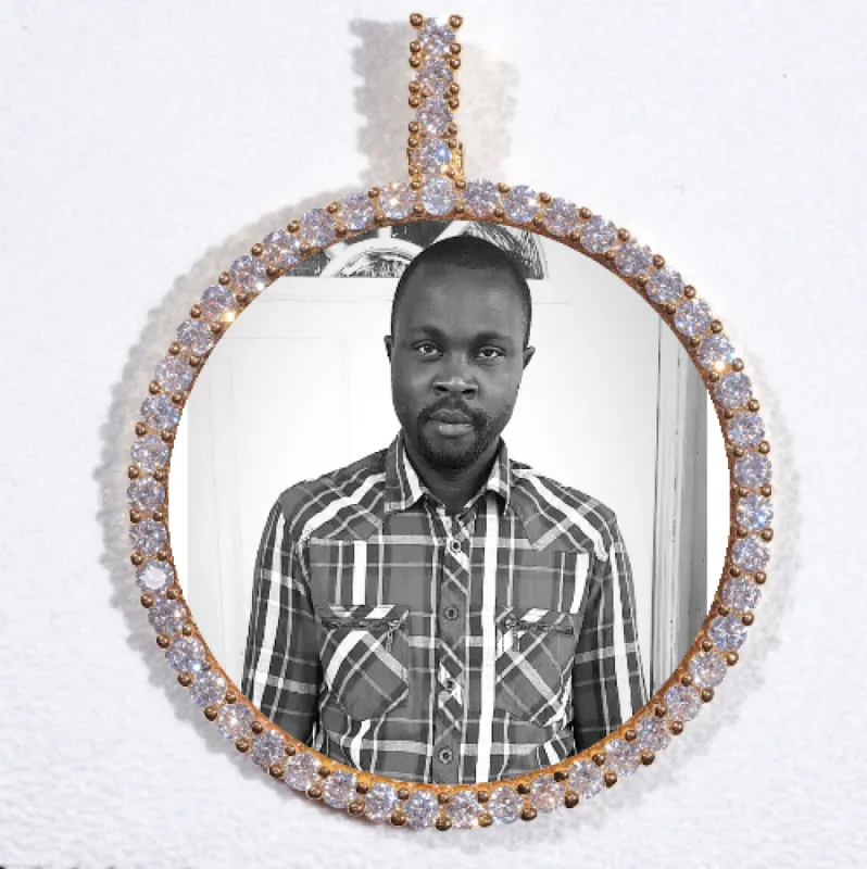 LARGE 3D CIRCLE CUSTOM PICTURE PENDANT sold by The GUU Shop