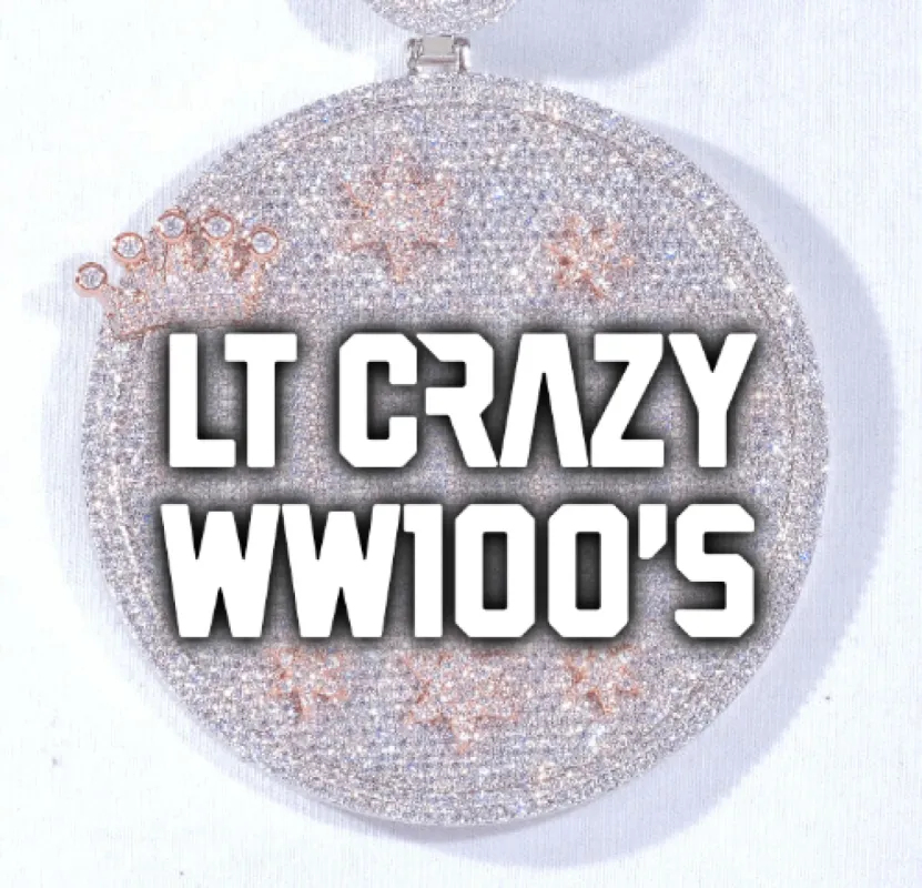 CUSTOM LETTER NECKLACE 3D BIG CROWN DISC sold by The GUU Shop